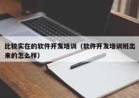 比較實在的軟件開發(fā)培訓(xùn)（軟件開發(fā)培訓(xùn)班出來的怎么樣）
